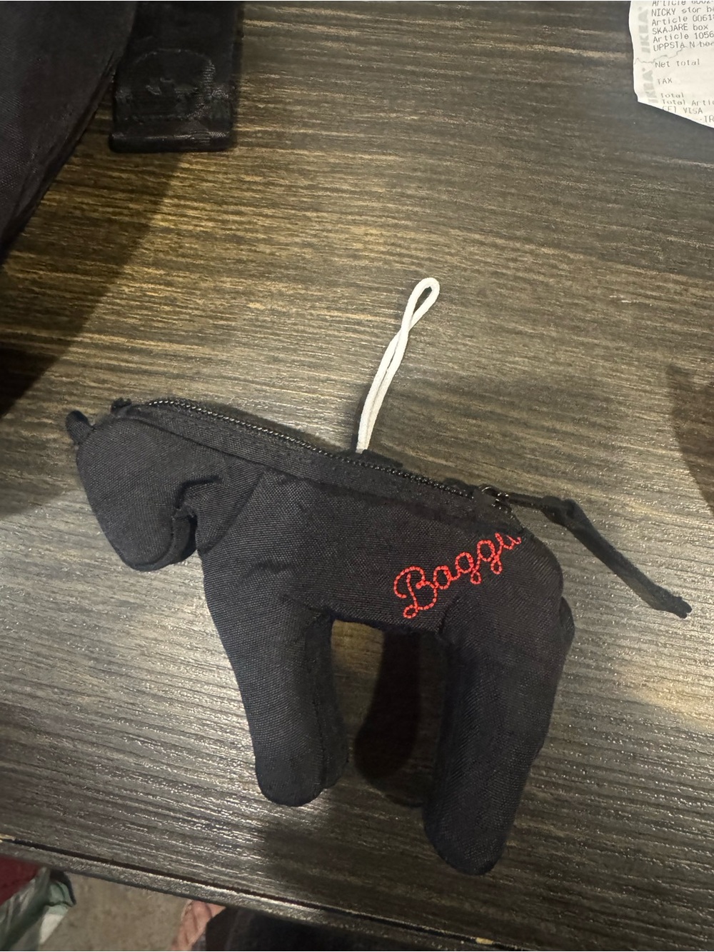 BAGGU Black Plush Horse Pouch bag - Picture 1 of 3